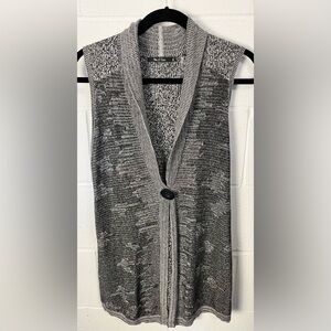 NIC+ZOE Black and Gray Knit Vest XL